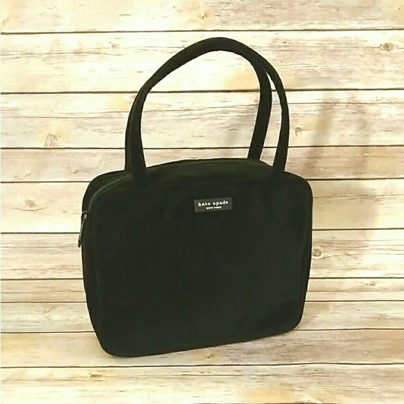 kate spade Handbags - Kate Spade vintage black velvet small tote purse